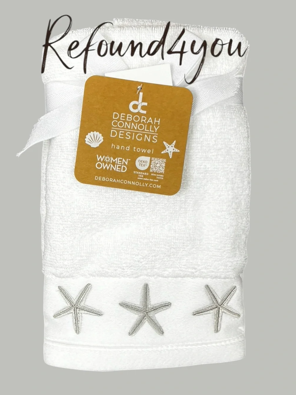 Deborah Connolly - ‘Starfish’ Hand Towel (2). NWT.